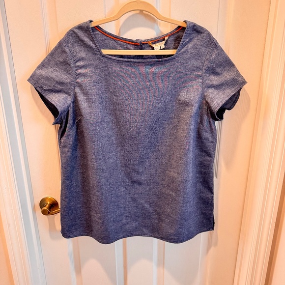 Woman's, Button Up Back, Blue Top, Size 16 - Picture 1 of 11